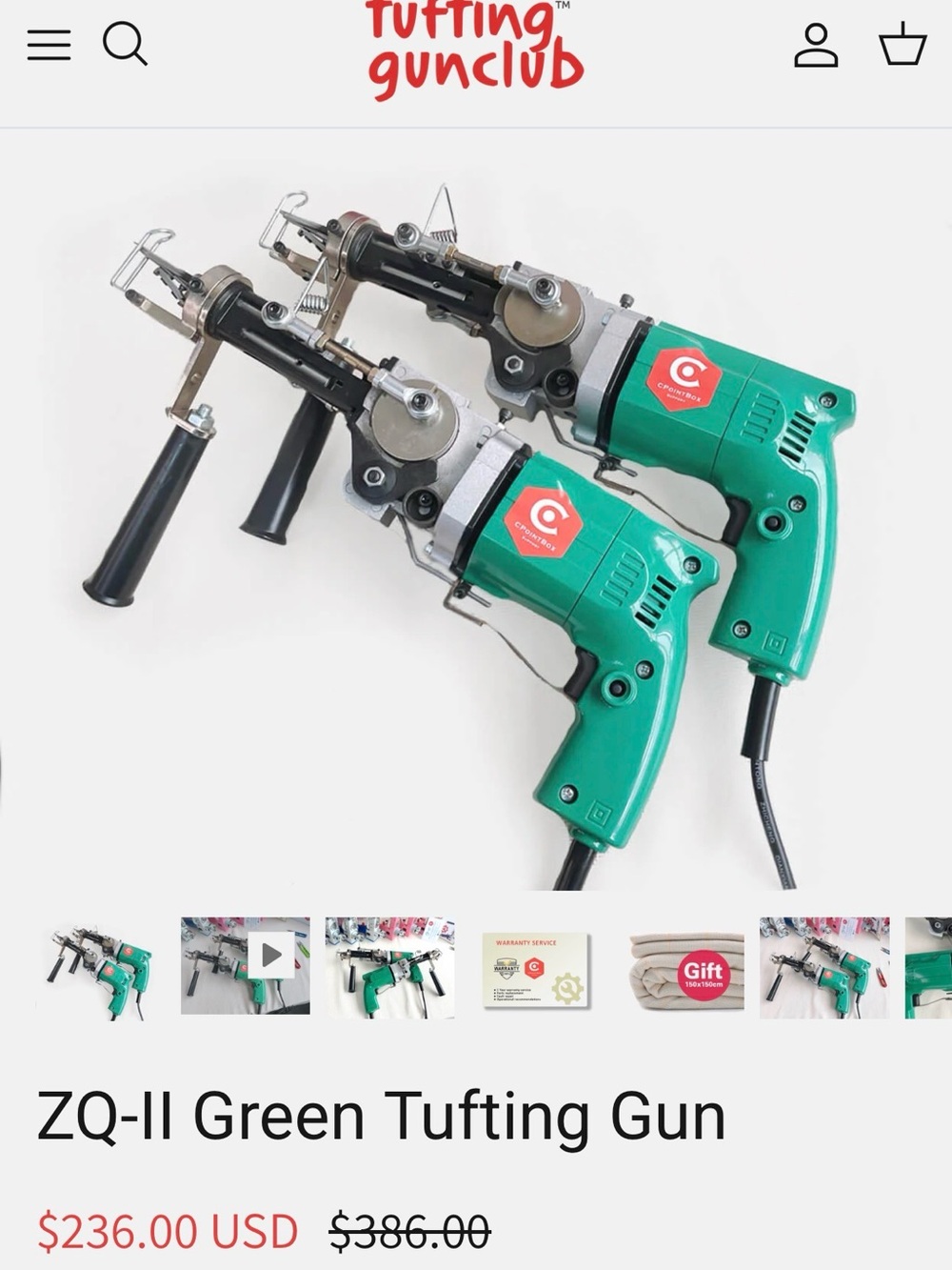 ZQ-II Green Tufting Gun - Green